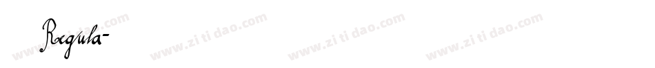 月上柳梢头 Regula字体转换